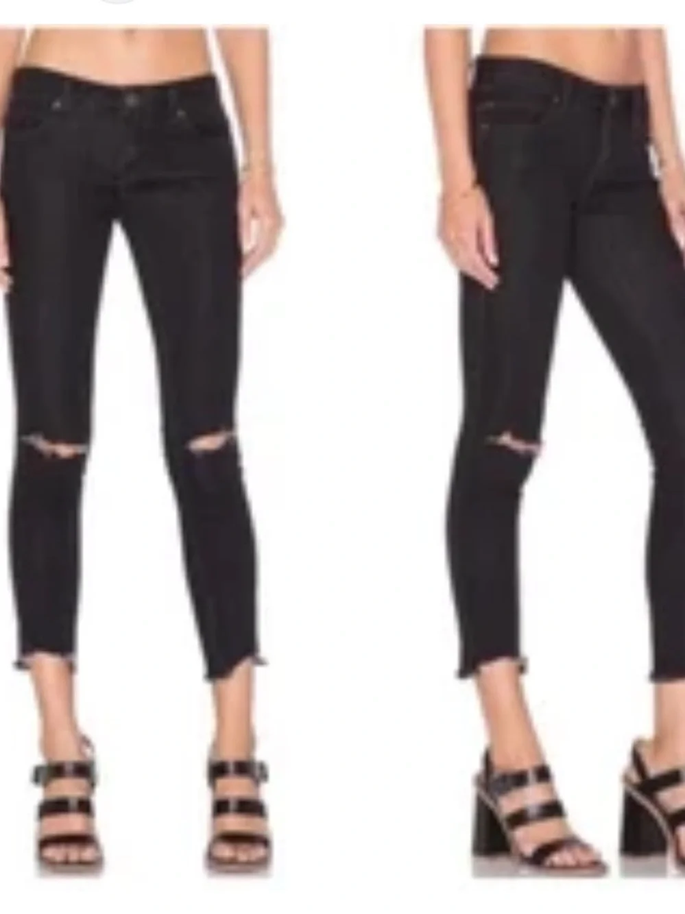 Free People Men’s Black Skinny Distressed Jeans